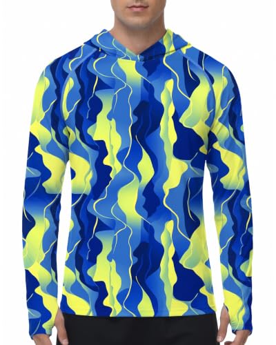 Image of FISHEAL Men's Camo Fishing Hoodie, UPF 50+ Long Sleeve Sun Protection Shirt