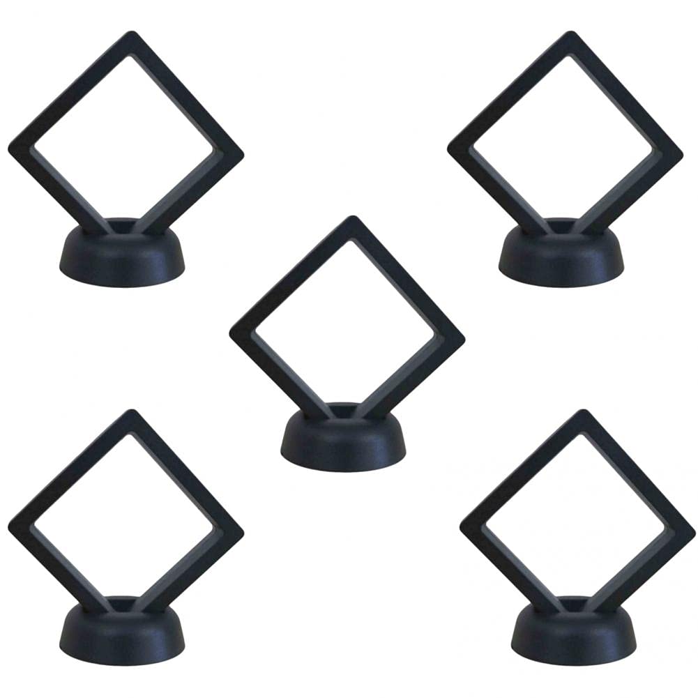 Zonster Floating Coin Display Stand Case Storage Box for Jewelry Earring Gems Ring Collection Challenge Medal Holder 5pcs