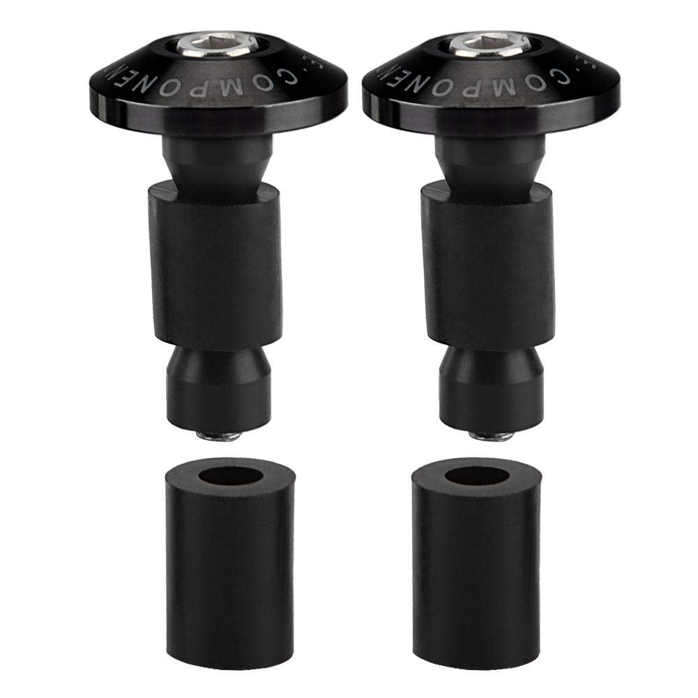 Tappi scorrevoli KIMISS Universal 1Pair per barre per moto per la maggior parte delle motociclette con manubrio diametro 22 mm (7/8 pollici). (Nero)