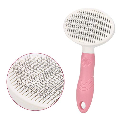 Luckyx Pet Grooming Brush, Dog Pin Brush, Self Cleaning Slicker Brush Dogs Comb and Brush for Cleaning Loose Fur & Dirt, Msuitable for Long and Short-haired Dogs or Cats
