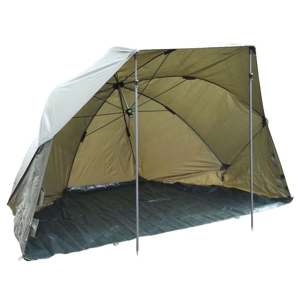 Expedition Brolly, Karpfenangler Wetterschutz 2,40m x 1,50m x 1,40m (LxBxH), schnellaufbau 1 Mann Zelt wasserdicht, PU beschichtet 5000 Wassersäule