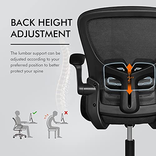 image for Yaheetech Ergonomic Office Chair, Mid Back Computer Desk Chair, Comfor
