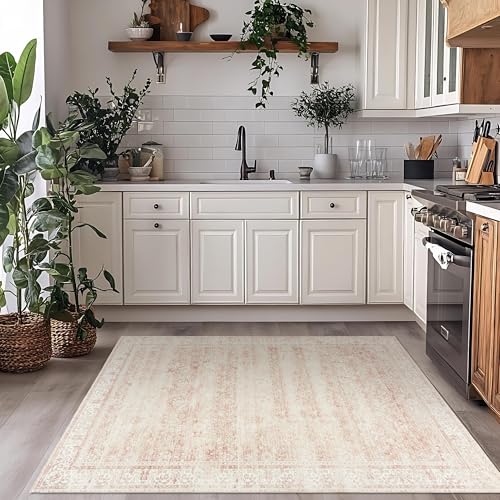 Pink Boho Font Door Mat for Indoor Entrance Washable Non Slip Cut...