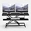 Bureau De Travail ERGOMAKER Height Adjustable Standing Desk Converter - 81cm 32 Inch Wide Platform Tabletop Workstation Quick Sit To Stand Desk Riser For Dual Monitors Black P 53063371 Adjustable Desk