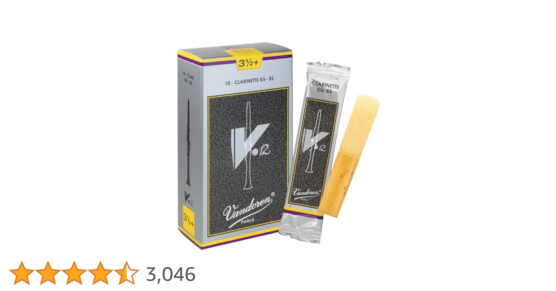 Amazon.co.jp: バンドーレン B♭クラリネットリード V.12 硬さ:3