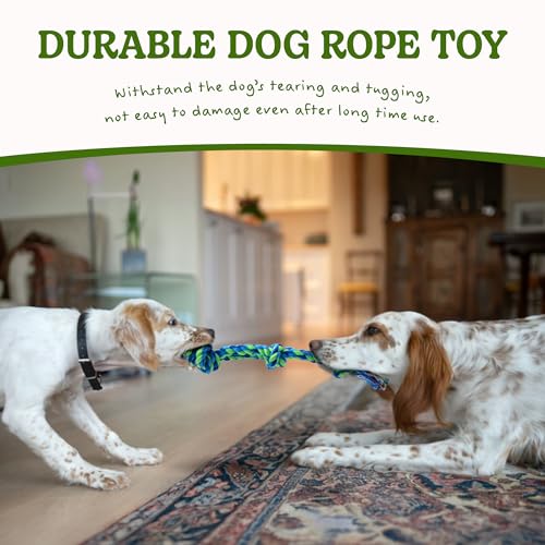 Image of 2 Pack Dog Rope Toy for Small Dogs, Durable Cotton Puppy Teething Toys | Puppy Chew Toys for Teething, Small Dog Toys for Aggressive Chewers, Interactive Tug of War Dog Toy for Puppies Boredom