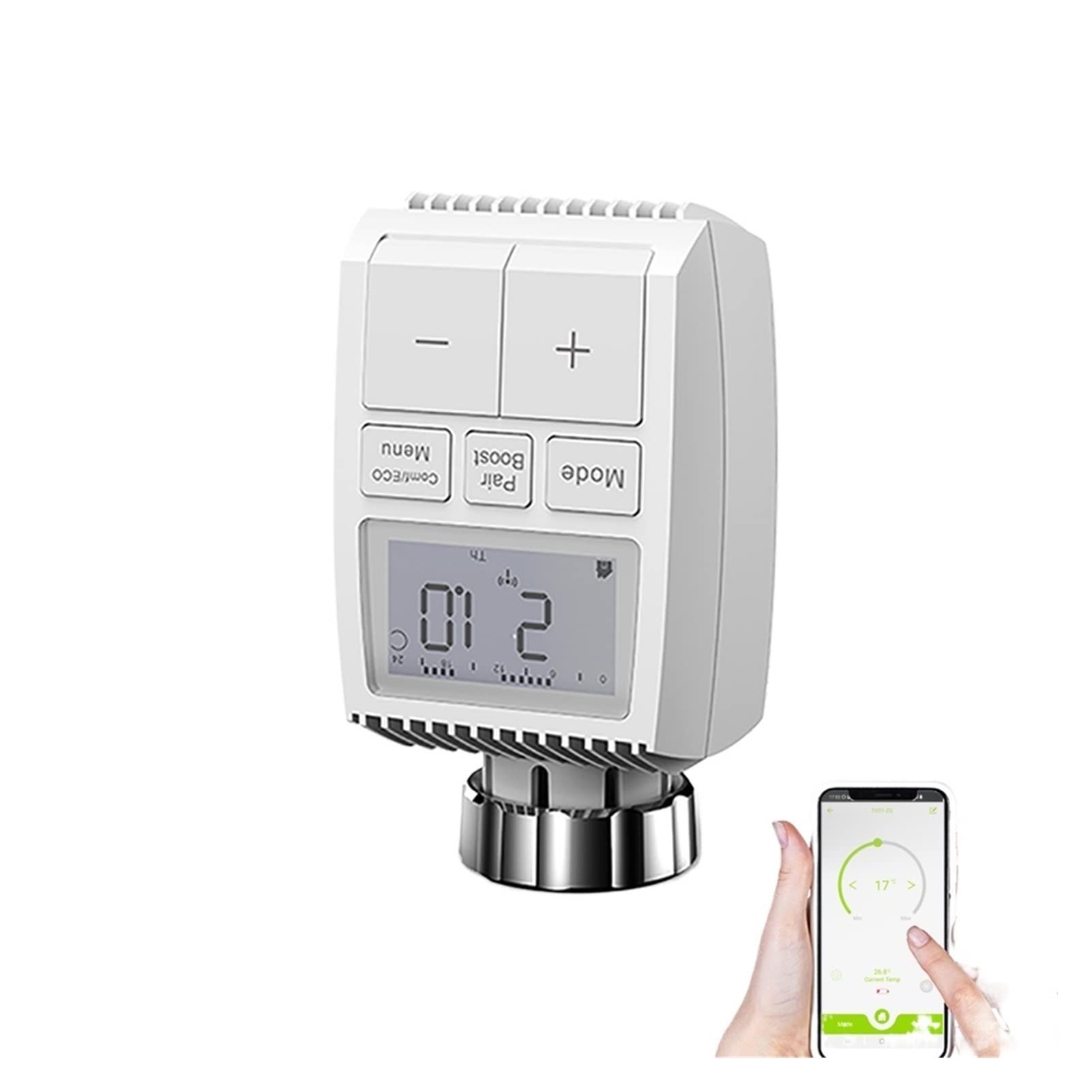 Cyfrowy higrometr termometr wewnętrzny 3.0 Smart. WiFi. Termostatyczny siłownik zaworu chłodnicy Trv. Programowalny regulator temperatury. Z wyświetlaczem LCD(1PCS-Radiator)