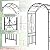 MOTION Garden Arch Trellis Arbor - Metal Garden Arbor Garden Trellis, Wedding Arch for Ceremony, Garden Arch Trellis for Climbing Plants Roses Vines Outdoor Yard Lawn, 7.3'H x 3.9'W, Black