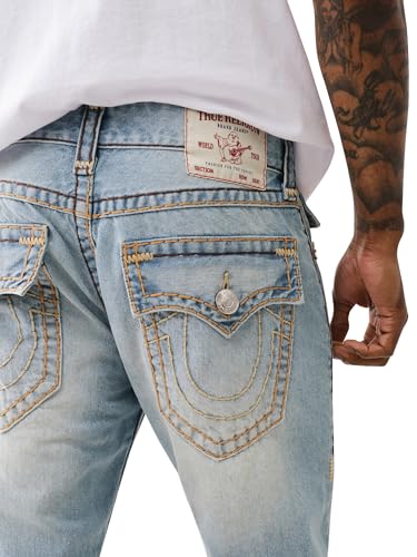 True Religion Men's Joey Super T Flap Twisted Seam 1/2"3