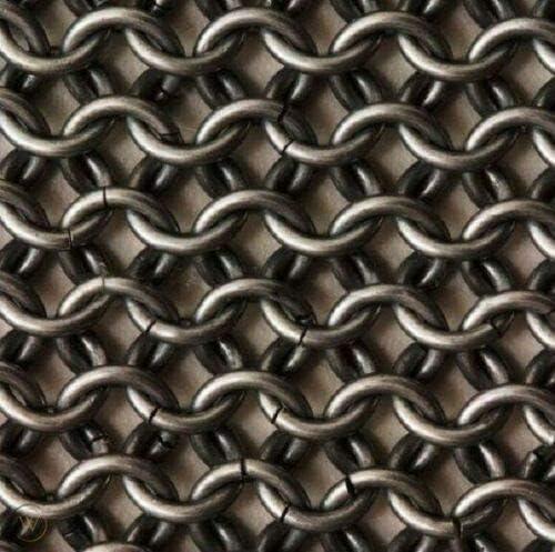 Miniatura 6 de AnNafi Chainmail Coif - Capucha de acero de hierro con cuello en U Disfraz de armadura medieval de reconstrucción de cruzado templario Armadura de