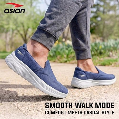 Image of ASIAN Wonderwalk-02 Men's Walking Shoes | Lightweight, Breathable Mesh Slip-On with Memory Foam Sole & Flexible Grip | Perfect for Daily Walking & All-Day Wear