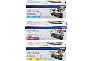 Genuine Brother TN331C, TN331M, TN331Y Toner Cartridge Set