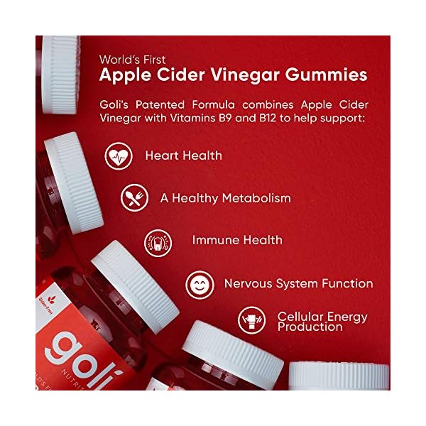 Apple-Cider-Vinegar-Gummy-Vitamins-by-Goli-Nutrition-Immunity-Detox-1-Pack-60-Count-with-The-Mother-Gluten-Free-Vegan-Vitamin-B9-B12-Beetroot-Pomegranate Goli Apple Cider Vinegar Gummy Vitamins - 60 Count - Vitamin B12, Gelatin-Free, Gluten-Free, Vegan & Non-GMO