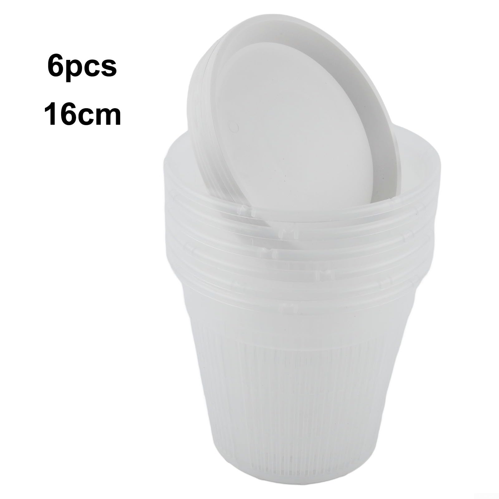 Przezroczyste plastikowe doniczki ze spodkami. Doniczki storczykami, 6 szt. 11 cm(16CM)