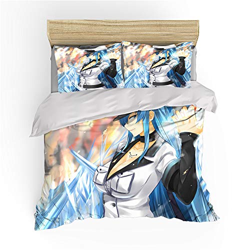 NICHIYO Akame ga Kill Parure de lit 3 pièces en microfibre avec housse de couette et taie d'oreiller Impression numérique 3D (6, lit simple 135 x 200 cm) NICHIYO Akame ga Kill Parure de lit 3 pièces en microfibre avec housse de couette et taie d'oreiller Impression numérique 3D (6, lit simple 135 x 200 cm)