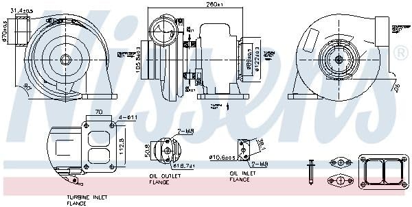 NISSENS Turbina Turbocompressore a gas scarico Compatibilità con VOLVO FH 12 93294