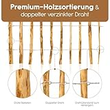 BooGardi Staketenzaun 80 cm hoch · Holz-Zaun Garten in 14 Größen · Gartenzaun Holz Sichtschutz · Jägerzaun Teichzaun Holzzaun Bauernzaun · 80cm x 5m · Lattenabstand 3-5cm