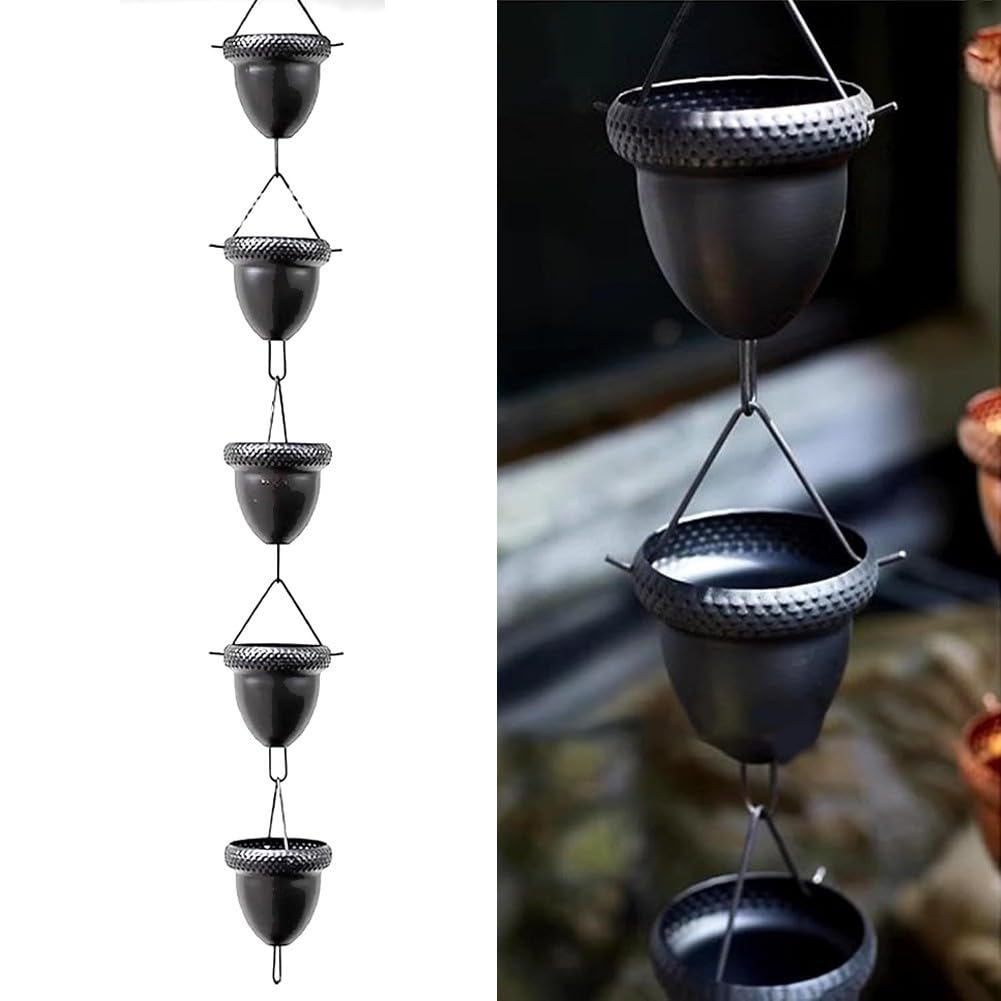 Élégante chaîne de pluie d'extérieur en alliage d'aluminium, idéale pour diriger l'eau de pluie et embellir les jardins (A)