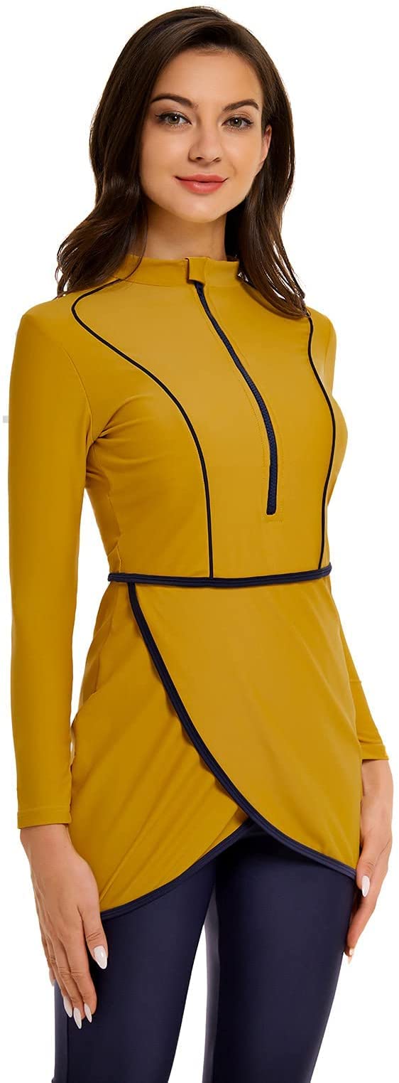BlueSnow Costume da Bagno Musulmano per Donna a Copertura Totale Costumi da Bagno modesti Musulmani Nuoto Burkini Costume