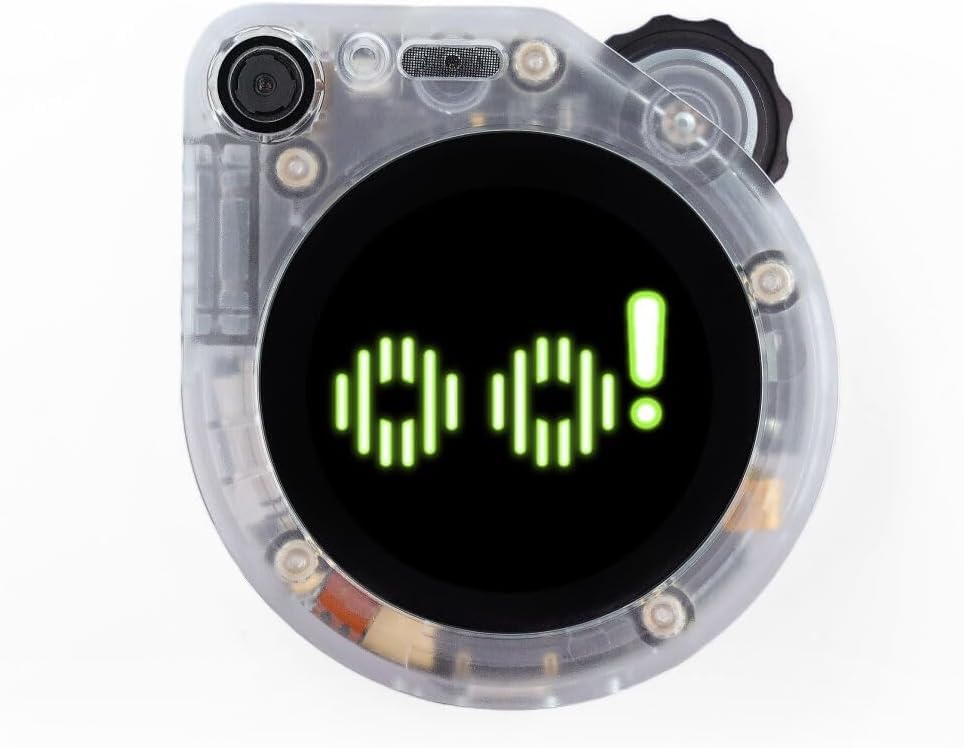 SenseCAP Watcher W1-A AI Agent with Clear Enclosure, ESP32S3 Processor, Microphone, Camera, Speaker, Voice Control