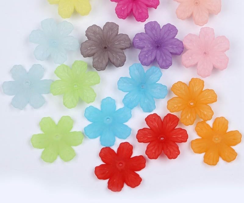 240 cuentas acrílicas esmeriladas de 32 mm de color caramelo esmerilado, cuentas de resina para hacer pulseras