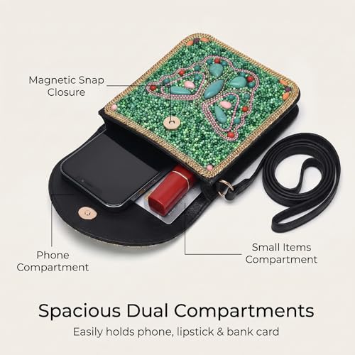Image of Small Crossbody Bags for Women Designer Cell Phone Bag Boho Shoulder Wallet Purse