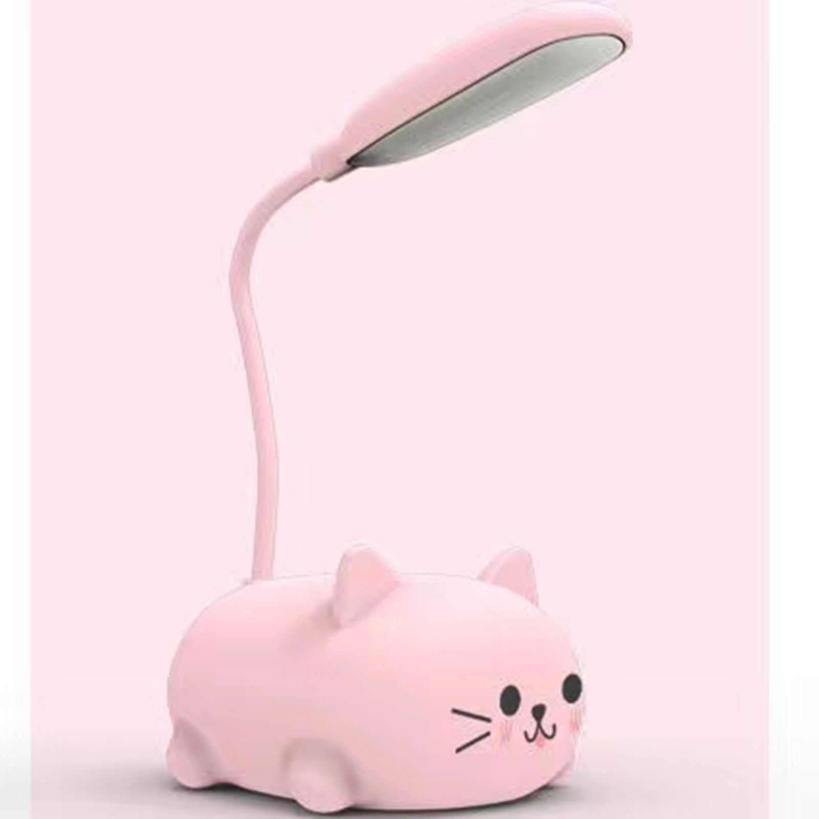 LED Desk Lamp for Kids Cute Cat Lamp USB Rechargeable Reading Light Portable LED Table Light Flexible Gooseneck