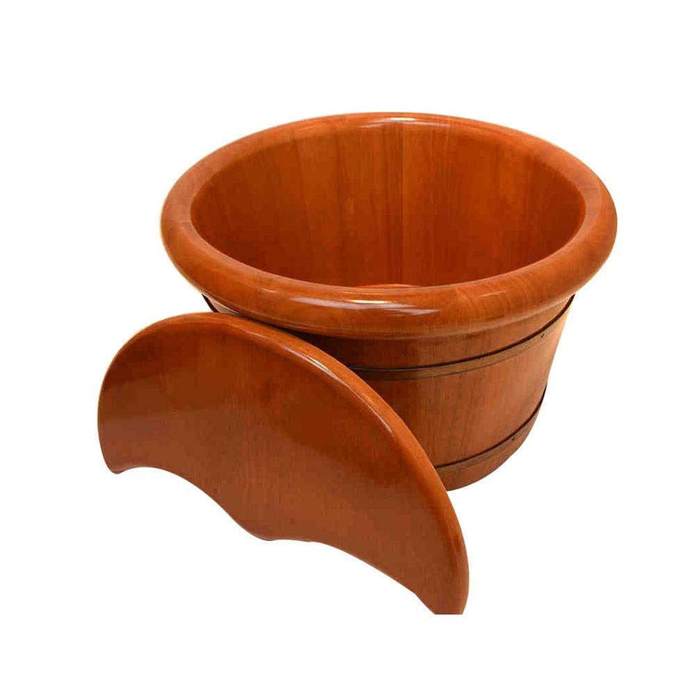 Vasca per pediluvio in Legno con idromassaggio per i Piedi, massaggiatore per pediluvio, vaschetta per pediluvio, Secchio per pediluvio in Legno. Lucky Star