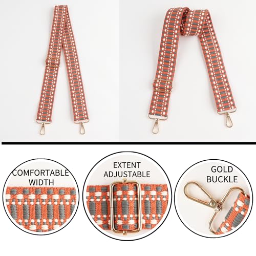 Image of Adjustable Replacement Shoulder Strap Luggage Straps Belt Crossbody Canvas Bag Handbag Purse Strap for Women (M-Style 72)