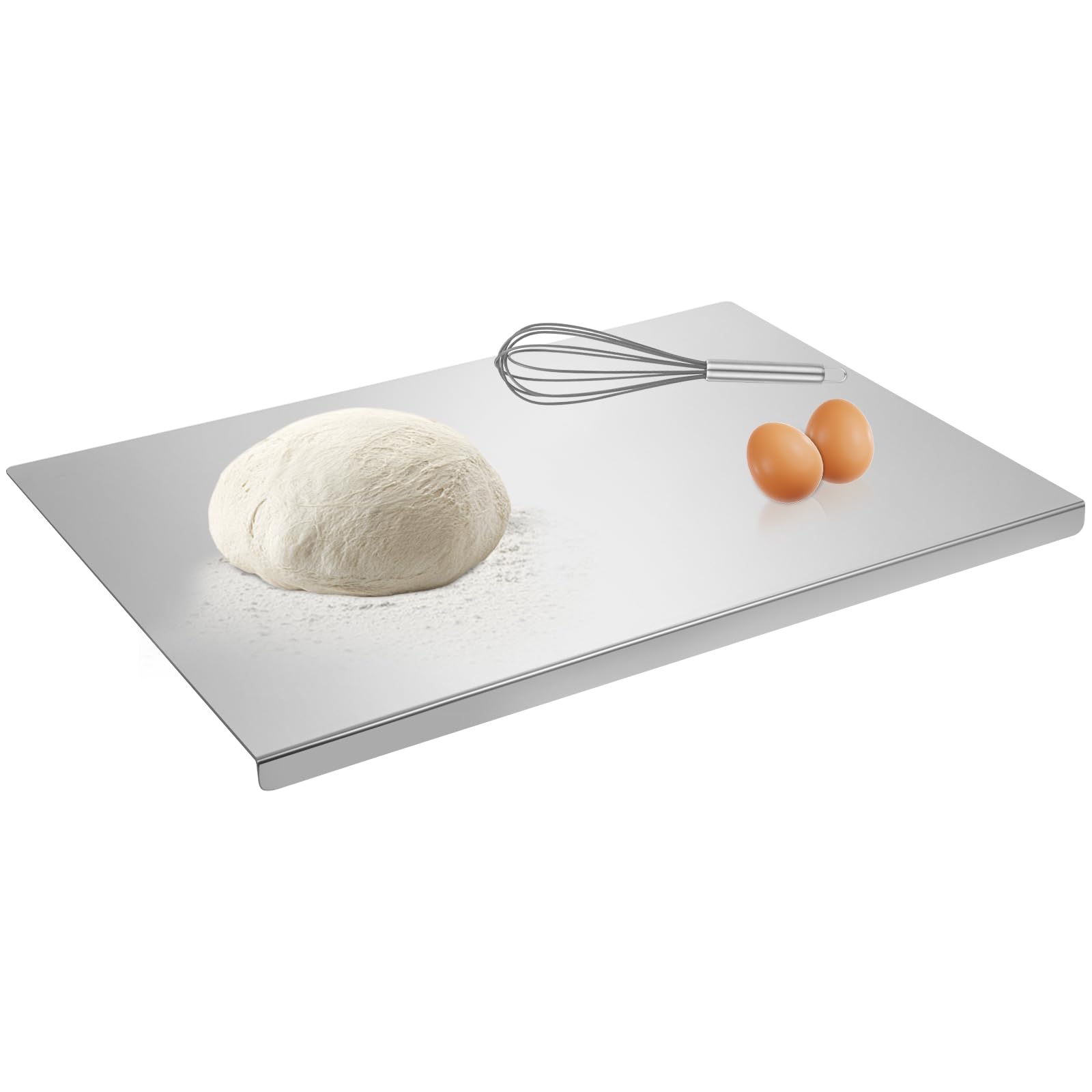 Planche à découper, Grande planche à découper en acier inoxydable pour cuisine, planches à découper pour viande, fruits, légumes, pain et pâtisserie (60 x 40 cm / 23,6 x 15,7 pouces)