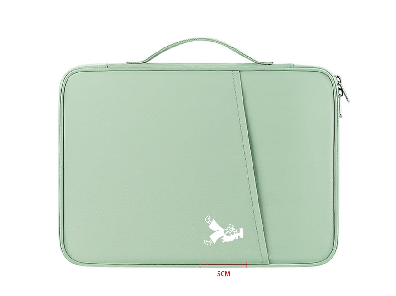 Laptop Sleeve Protective Sleeve Comaptible with MacBook Air/ 13-13.3 Notebook Multifuctional Briefcase Bag with Handle for Comfortable Travel (Lime Green)