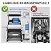 ZONEPACK Upgraded Manual Labeling Machine Label Applicator Bottle Labeler Sticker Label Printer Packing Machine with Handle for Round Glass Plastic Metal Bottle etc…