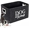 Dog Toy Bin Box Basket Storage container，Pet Toy Basket Bin Box For Dog Toys，Dog Toy Baskets With Metal Handles