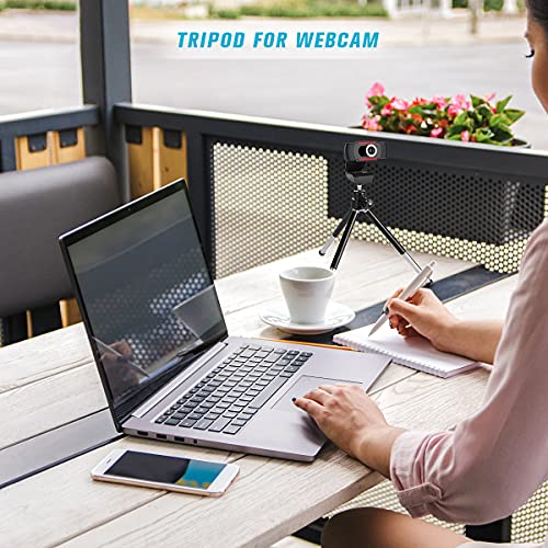 Mini Tripod for Webcam and Phone, Metal Extendable Webcam Stand with Phone Holder, Compatible with Logitech Webcam C920 C922 C930e C920x Brio - Image 7