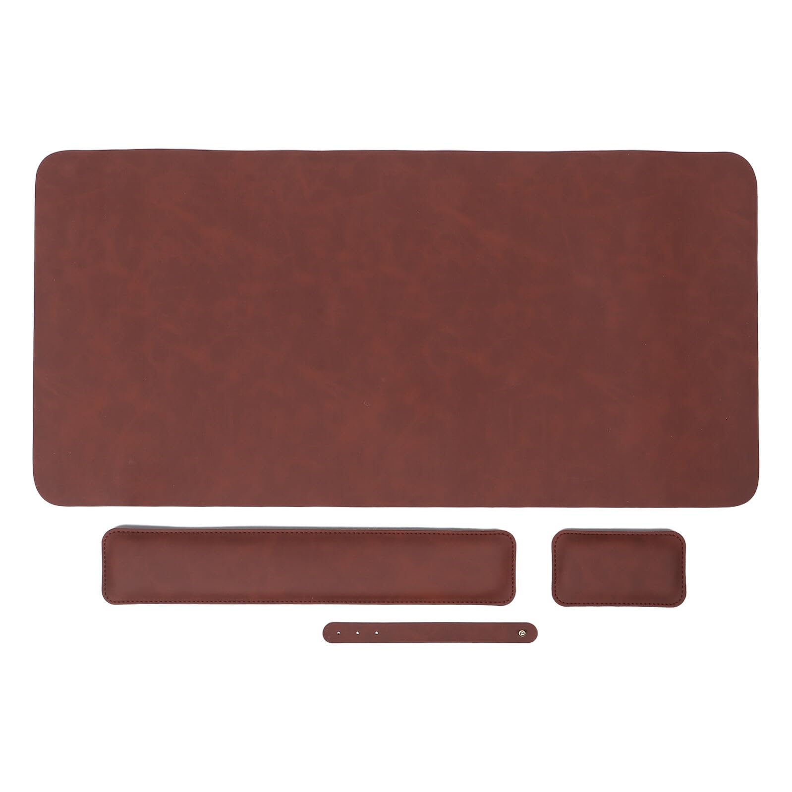 Angoily Set Poggiapolsi per Tastiera e Mouse da Gioco Tappetino Mouse Esteso 70X35 CM in Memory Foam Antiscivolo Supporto Polso Ergonomico Rosso Marrone per Ufficio e Gaming