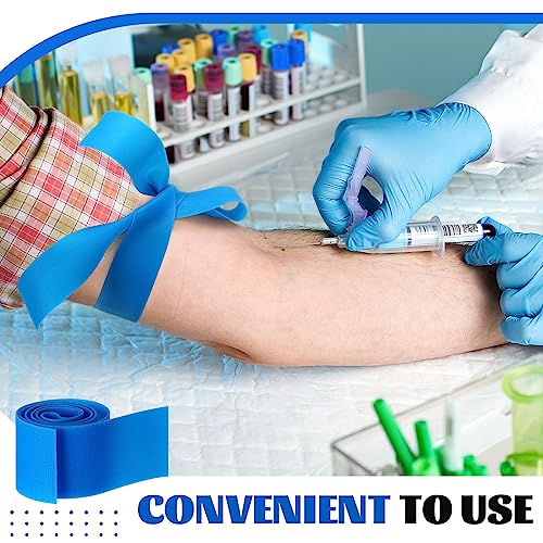 Timgle NEN-TIMGLE-1214 500 Pack Disposable Tourniquet First Aid Tourniquets Bulk Elastic Disposable Tourniquet Latex Free Blue Medical Tourniquet Hemostatic Bandage Nursing Supplies Essentials thumb #6
