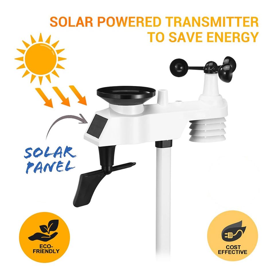 0366 WiFi Weather Station Outdoor Sensor Rain Gauge Weather Forecast Temperature Humidity Air Pressure Wind Gauge Moon Phrase(0366 WiFi)