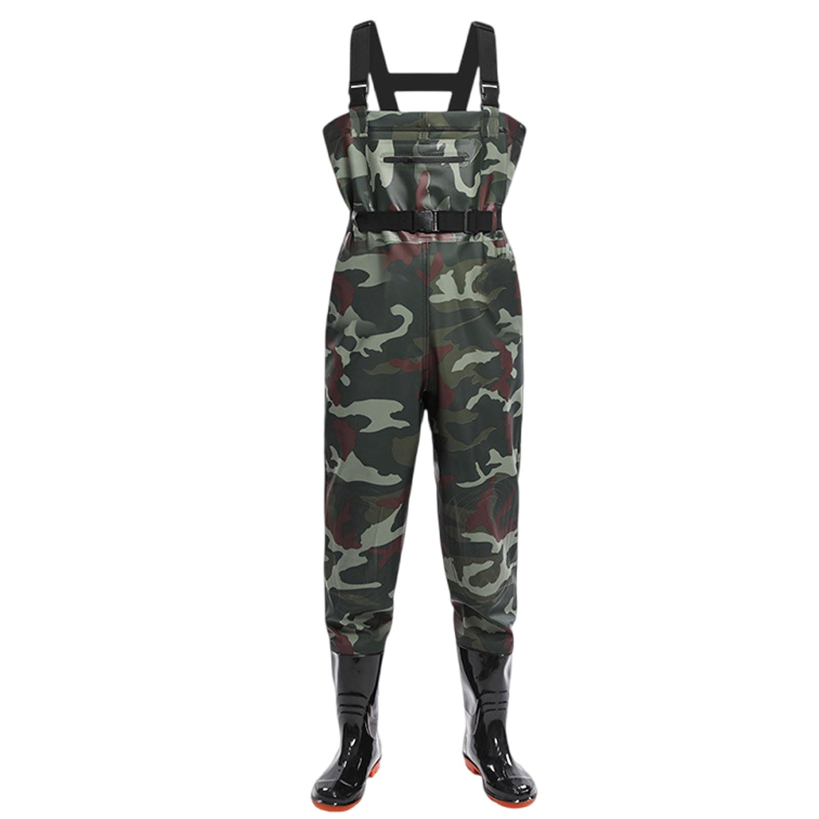 Scafandro da Pesca da Uomo Donna,Traspirante Impermeabili Trampolieri per Il Torace con Stivali da Pesca,Tagliano 36-47,Scafandro Impermeabili PVC per Pesca,Caccia e Agricoltura