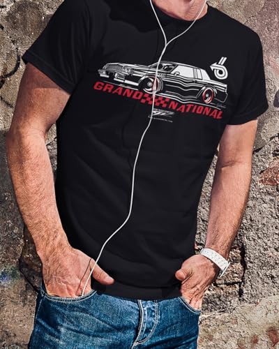 Wicked Metal Grand National Stylized T-Shirt, Black, Classic Car Design, M-5XL2