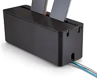 Caixa Tampa Fios Cabos e Régua De Energia com Suporte Para Celular Organize seus Cabos com Estilo: Caixa com Tampa para Fios, Cabos e Régua de Energia | Praticidade e Ordem | Suporte para Celular