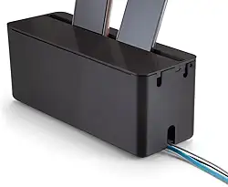 Caixa Tampa Fios Cabos e Régua De Energia com Suporte Para Celular Organize seus Cabos com Estilo: Caixa com Tampa para Fios, Cabos e Régua de Energia | Praticidade e Ordem | Suporte para Celular
