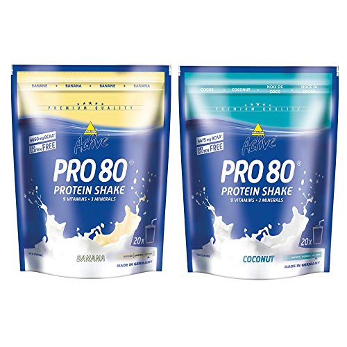 Inko Active Pro 80 Proteinshake 2 Beutel (2 x 500g = 1kg) Banane & Cocos