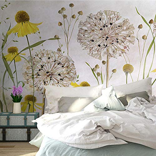 Mural Wallpaper 3D Retro Plants Flowers Floral Living Room TV Background Wall Painting Papel De Parede Home Decor Fresco Cover