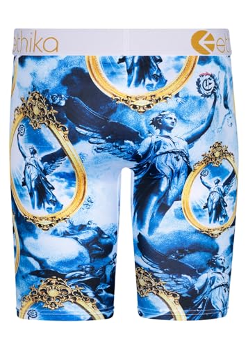 Ethika Men’s Boxer Brief, Knee Length, 4-Way Stretch Performance Underwear with Graphic Prints – Unique3