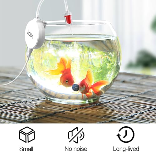 Image of All-in-1 Aquarium Air Pump Kit, 1.3 Watt for 1-15 Gallon Quiet Air Pump for Aquarium Fish Tank (White)