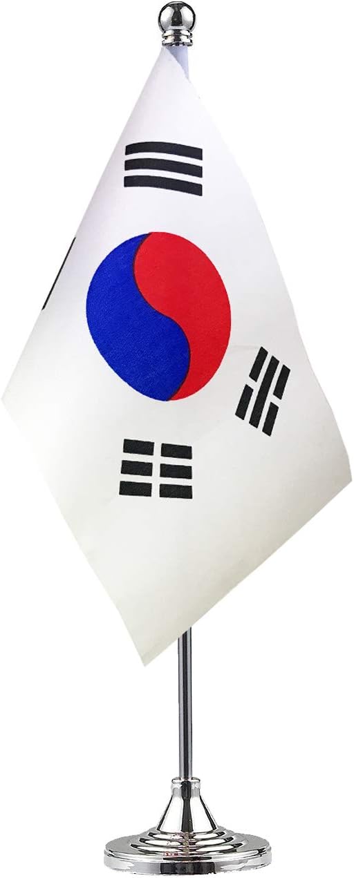 GentleGirl Korea Flag Korean Flag Table Flag,Desk Flag,Office Flag,International World Country Flags Banners,Festival Events Celebration,Office Decoration,Desk,Home Decoration