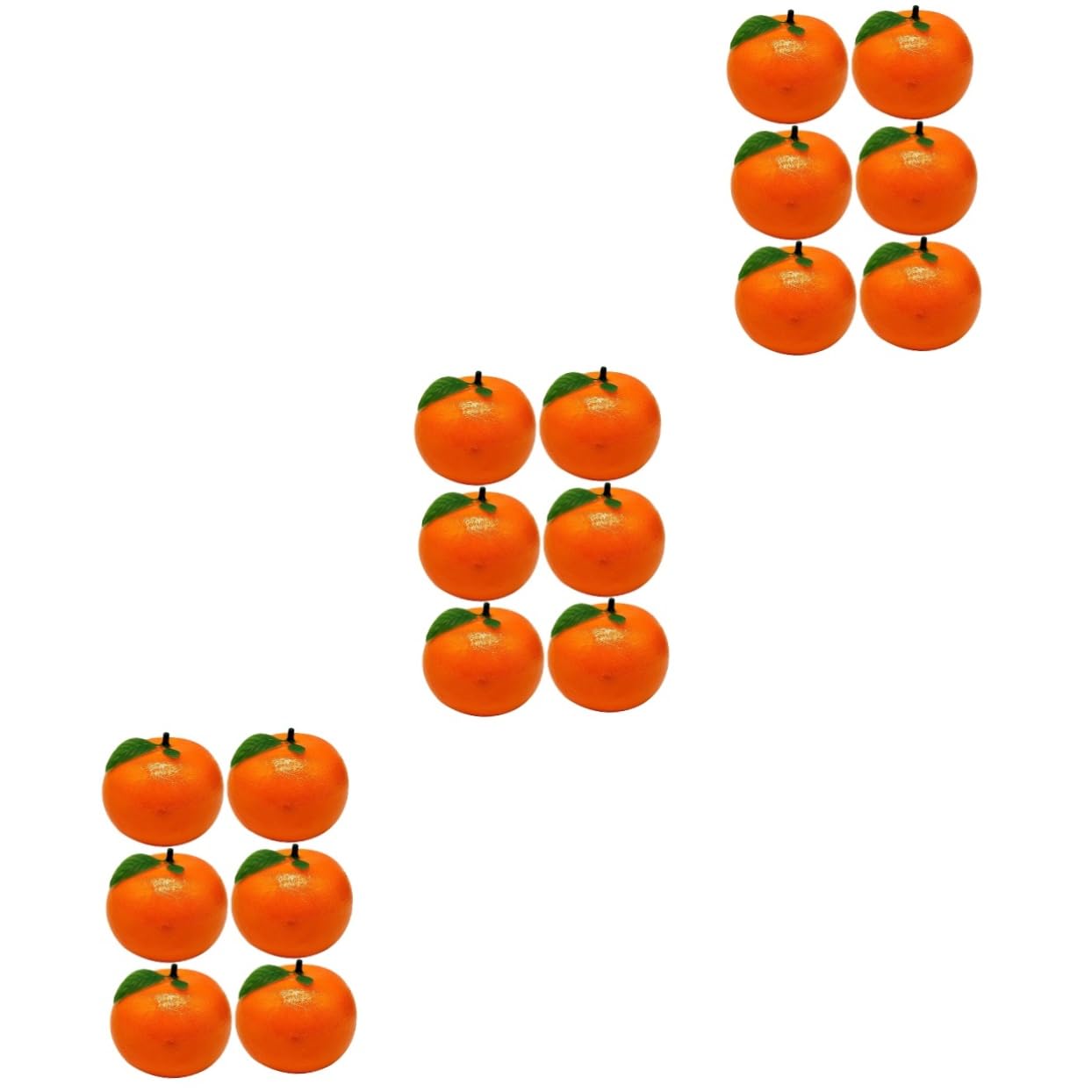 Cabilock 3 Sätze Künstliche Orange Süsse Orangen Gefälschte Orangen Künstliche Früchte Schaufensterdekoration Künstliches Orangenmodell Gefälschte Obst-Foto-Requisiten Schaum 6 Stück * 3