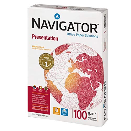 Papel de presentación 100 – A3 – 297 x 420 mm – 100 g – Navigator – Paquete de 500 fg
