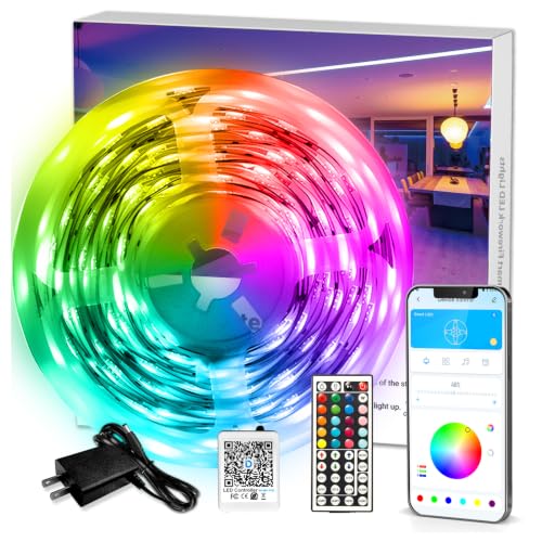 DAYBETTER LED Strip Lights 110ft, RGB Music Sync Smart App...