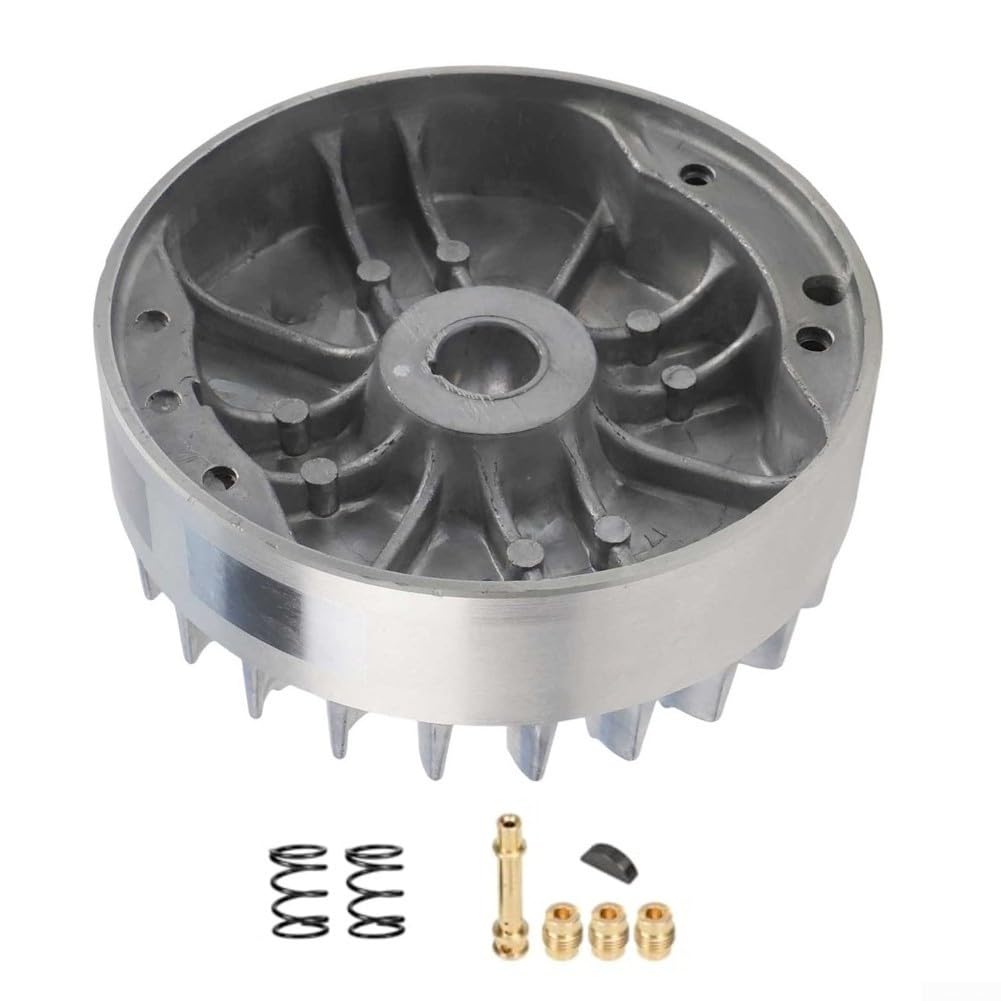 Aluminium Schwungrad 212cc für Predator & für HEMI Motoren, kompatibel mit für COLEMAN CT200U BT200X für MINI Bike, inkl. Ventilfedern und Hauptdüsen-Set für Go-Kart Rasenmäher Reparatur